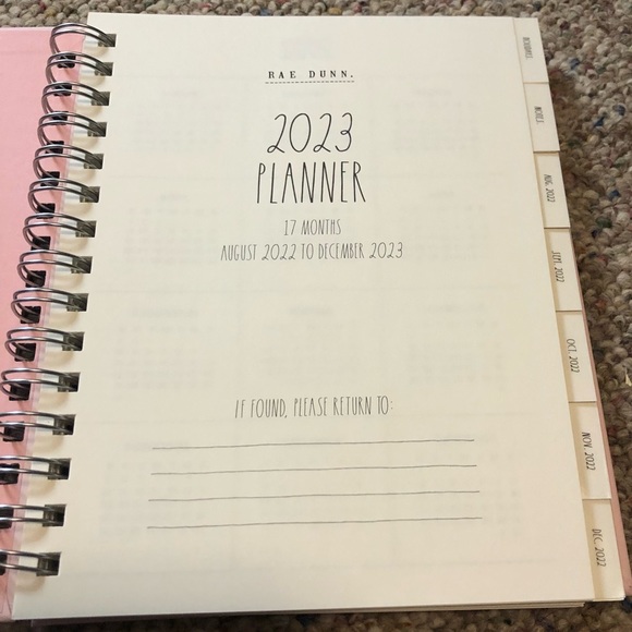 🆕 Rae Dunn MAKE IT HAPPEN Planner 2023 Pink - Picture 6 of 14